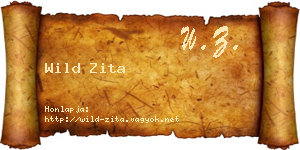 Wild Zita névjegykártya